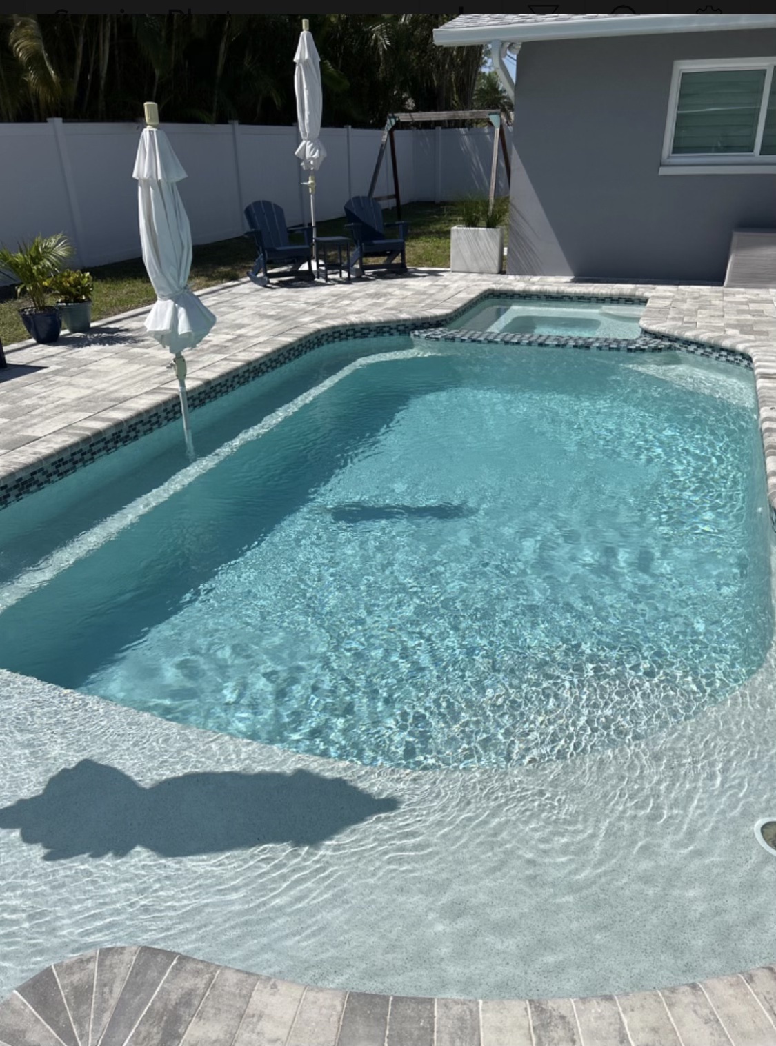 Restored crystal-clear pool after green recovery